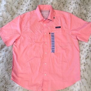 Eddie Bauer Men's Coral Button Down Shirt- fishing , cruising, golf, dinner date